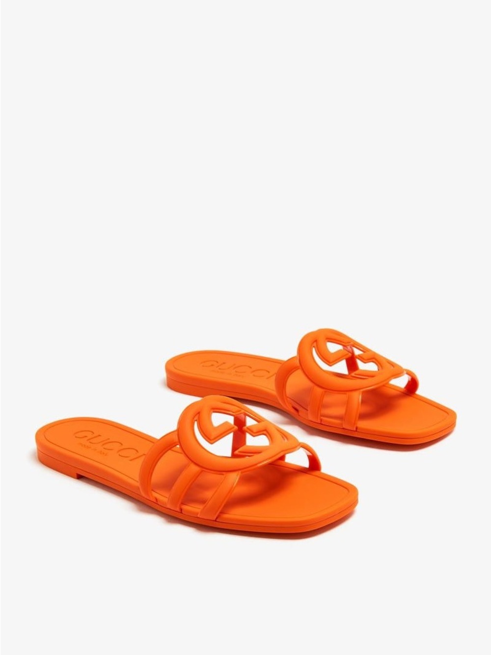 Gucci Women Interlocking G Slide Sandals SIZE 37